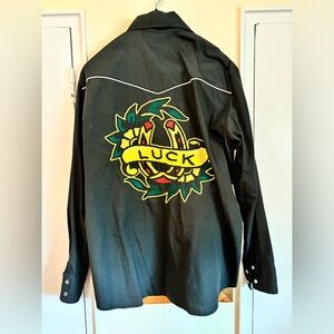 Rare Sailor Jerry western lucky embroidered shirt